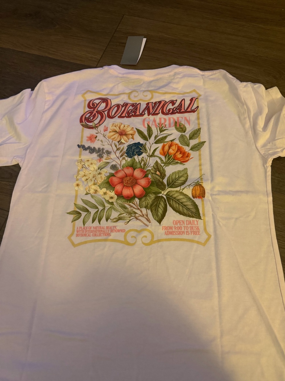 Botanical Garden Floral Print White Tee